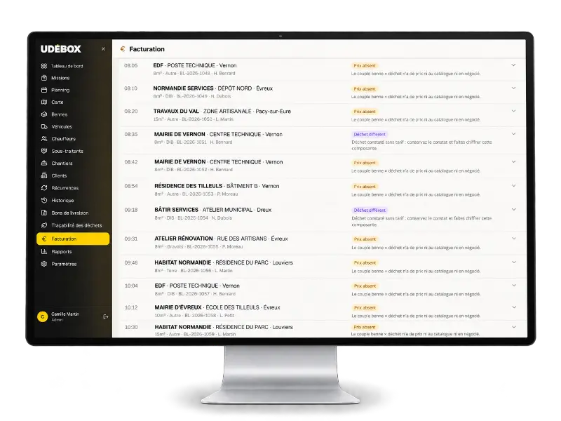 prefacturation udebox